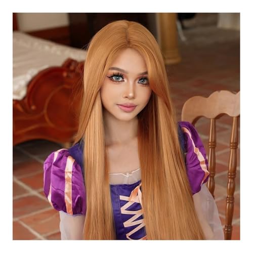 Perücke 48-Zoll super lange hellbraune Halloween-Cosplay-Perücke for Damen, Party, Rapunzel mit langen, flauschigen Locken Perücke 48-Zoll super lange hellbraune Halloween-Cosplay-Perücke for Damen, Party, Rapunzel mit langen, flauschigen Locken von FOMWWVYS