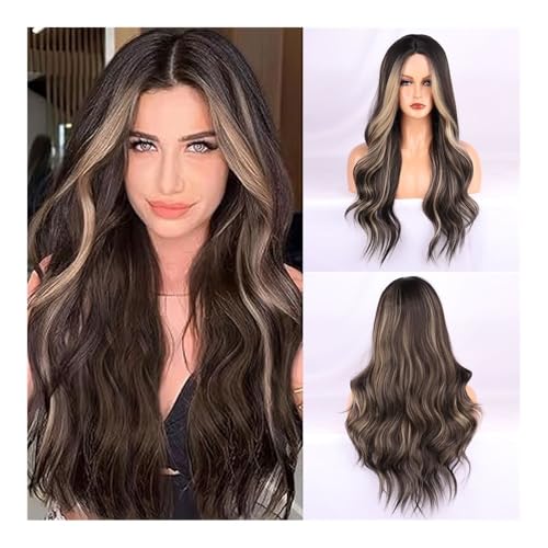 Perücke Die ultimative Party-to-Daily-Perücke mit großen Wellen und langen Locken | Verwandeln Sie Ihren Look im Handumdrehen mit luxuriösen Schlössern von FOMWWVYS