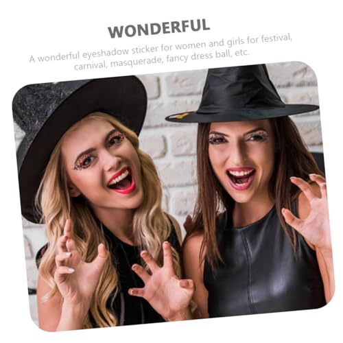 FONDOTIN 10 Paare Festival Augen make up Sticker Selbstklebende Leichte Augenbrauen Lidschatten dekoration Stilvoller Eyeliner Ersatz Komfortabel und Elegant für Frauen und Mädchen von FONDOTIN