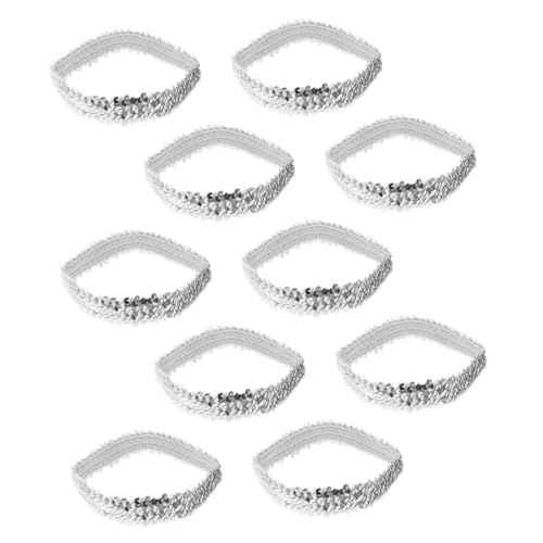 FONDOTIN 10 Stück Elastische Glitzer Haarbänder für Damen Schimmernde Strass Haarreifen Kopfaccessoires für Hochzeiten Partys und Tägliche Outfits Silberfarbenes Design mit Hochwertigem FONDOTIN 10 Stück Elastische Glitzer Haarbänder für Damen Schimmernde Strass Haarreifen Kopfaccessoires für Hochzeiten Partys und Tägliche Outfits Silberfarbenes Design mit Hochwertigem von FONDOTIN
