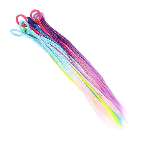 FONDOTIN 10 Stück Teiliges Bunte Haarverlängerungen für Mädchen Leichte und Wiederverwendbare Ponytail Extensions mit Farbverlauf Hautfreundlich und Vielseitig für Partys Alltag und von FONDOTIN