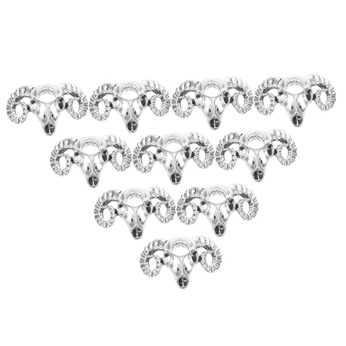 FONDOTIN 10 Stück Teiliges Haar Dreadlocks Schmuckset aus Robustem Legierungs Material mit Auffälligen Tierkopf Designs Leichte Geflochtene Haarringe Praktische Haarschmuck Accessoires für von FONDOTIN