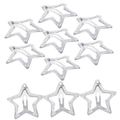 FONDOTIN 10 Stück Teiliges Kleine Metall Haarspangen in Sternform Robuste Snap Hair Clips für Mädchen Jahre Modische Haarklammern für Frauen Leicht und Vielseitig für Alltag und Party von FONDOTIN