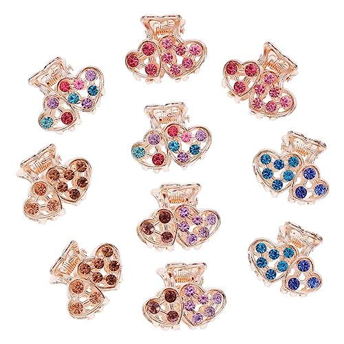 FONDOTIN 10 Stück Kleine Haarspangen Glitzer Haarklammer Für Dünnes Haar Kleine Haarklammern Für Mädchen Haarschmuck in Bunten Farben von FONDOTIN