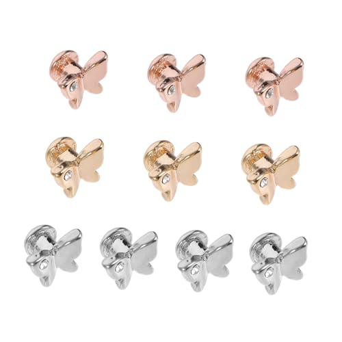 FONDOTIN 10 Stück Teiliges Silikon Uhrenarmband Schmuck Charms Kompatibel mit Apple Watch Leichte Dekorative Ringe in Roségold Gold und Silber Installieren Verstellbar für Damen und Herren von FONDOTIN