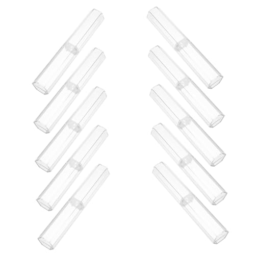 FONDOTIN 10 Stück Transparente Kunststoff Stiftebox Pen Case Kleine Federmäppchen Geschenkbox Aufbewahrung für Kugelschreiber Füller Schmuck Organizer Leicht und Stabil von FONDOTIN