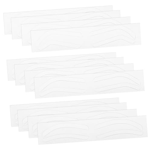 FONDOTIN 12 Blatt Teiliges Augenbrauen schablonen Weichem Papier Sichere Praktische Brow Shaping Sticker für Präzises Formen Leichtes Komfortables Make up tool für Langfristige Anwendung von FONDOTIN