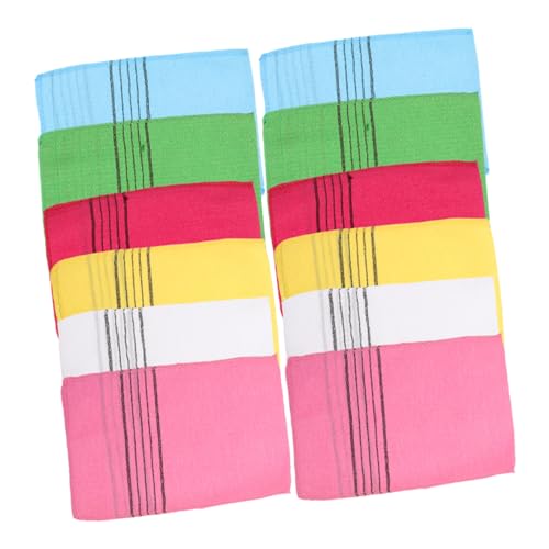 FONDOTIN 12stücke Saunatücher Mit Peeling-wirkung Bunte Badetücher Netz-badeschwamm Schrubben Waschlappen Dusche Rückenwäscher Körperpeeling Für Spa Und Fitness von FONDOTIN