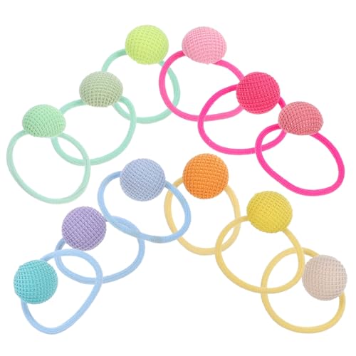 FONDOTIN 12 Stück Teiliges Farbige Runde Haargummis für Damen Elastische Kleine Haarbänder aus Weichem Material Dekorative Haarschmuck für Alltag Geburtstag Festival und Geschenk von FONDOTIN