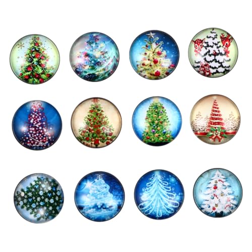 FONDOTIN 12 Stück Teiliges Glas Schmuck Snap Charms mit Weihnachtsmotiven Langlebige Kristallglas Knöpfe für DIY Armbänder Halsketten und Bastelzubehör Vielseitige Schmuck Accessoires FONDOTIN 12 Stück Teiliges Glas Schmuck Snap Charms mit Weihnachtsmotiven Langlebige Kristallglas Knöpfe für DIY Armbänder Halsketten und Bastelzubehör Vielseitige Schmuck Accessoires von FONDOTIN