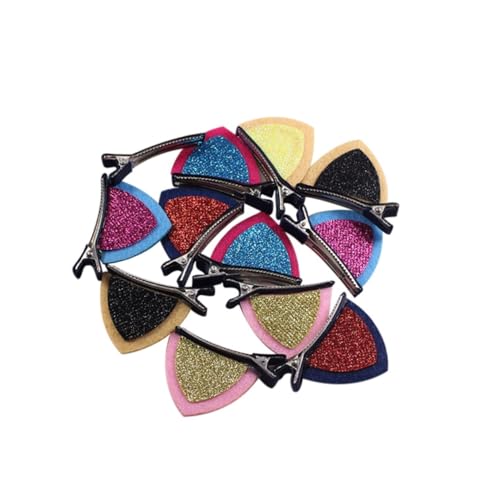 FONDOTIN 12 Stück Teiliges Haarspangen mit Katzenohren Doppelseitige Haarklammern für Mädchen Rutschfest Gemischt Süßes Haarschmuck accessoire für Alltag Party und Cosplay von FONDOTIN