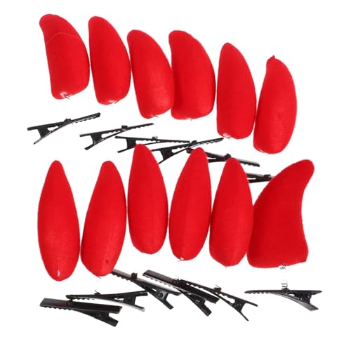 FONDOTIN 12 Stück Teiliges Halloween Hörner Haarschmuck für Frauen und Teens Robuste Teufelshorn Haarspangen Detailreiche Cosplay Clips für Kostümparty und Bühnenauftritte von FONDOTIN