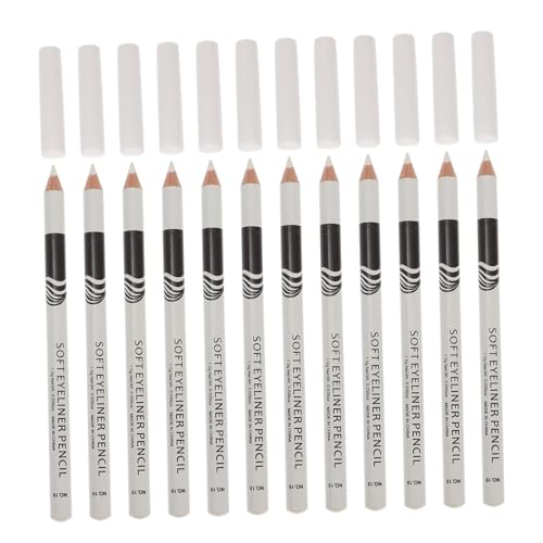 FONDOTIN 12 Stück Teiliges Wasserfestes Weißes Eyeliner mit Vielseitigen Stiften für Präzises Augen Make Up Inklusive Lidschatten und Highlighter Glanz für Anfänger und Unterwegs von FONDOTIN
