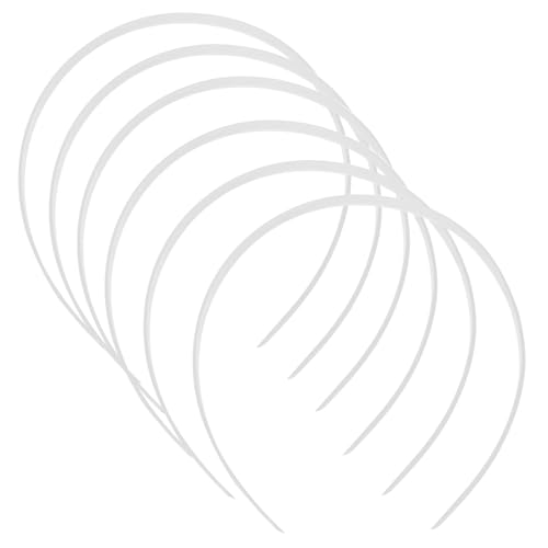 FONDOTIN 12 Stück Kunststoff Stirnbänder Selbstgemacht Haar Accessoires Für Mädchen Und Frauen Weiß Für Frisuren Und Haarschmuck von FONDOTIN