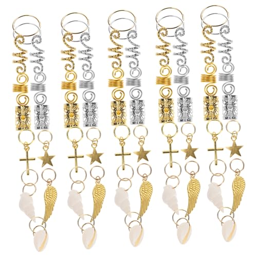 FONDOTIN 159 Stück Teiliges Metall Haarschmuck für Zöpfe Verstellbare Dreadlock Ringe Modische Haar Accessoires zum Flechten Einfach zu Verwenden Geeignet für Damen und Professionelle von FONDOTIN