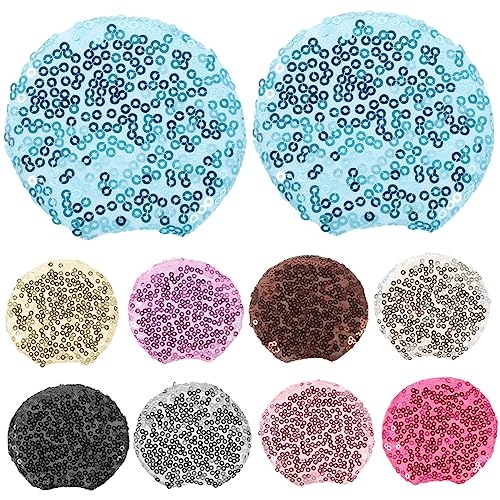 FONDOTIN 18 Stück Teiliges DIY mit Großen Glitzernden Mäuseohren in Farben Bastelset für Haarspangen und Stirnbänder für Party und Festdekoration Haarschmuck Zubehör von FONDOTIN