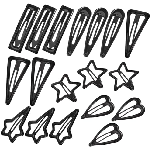 FONDOTIN 18 Teiliges Metall Haarclip mit Snap Verschluss Rutschfeste Haarspangen für Frauen und Mädchen Verschiedene Formen Robuste Haarschmuck für Täglichen Gebrauch von FONDOTIN