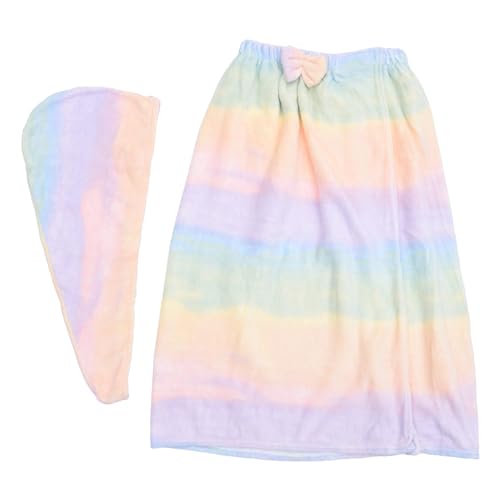 FONDOTIN 1stk Baderock Trockene Haarkappe Baderock Für Damen Fitnesshandtuch Schnell Trocknender Hut Gesichtstuch Mikrofaser -badetücher Hausmantel Handtücher Badekurort Luxus Korallenvlies von FONDOTIN