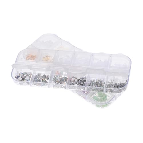 FONDOTIN 2 Boxen Schmetterling Blumen Nagelkunst Charms Boxen mit Ab Diamanten und Perlenketten Langlebige Nail Art Dekoration für Frauen für Festtage Hochzeiten DIY Maniküre Nageldesign von FONDOTIN