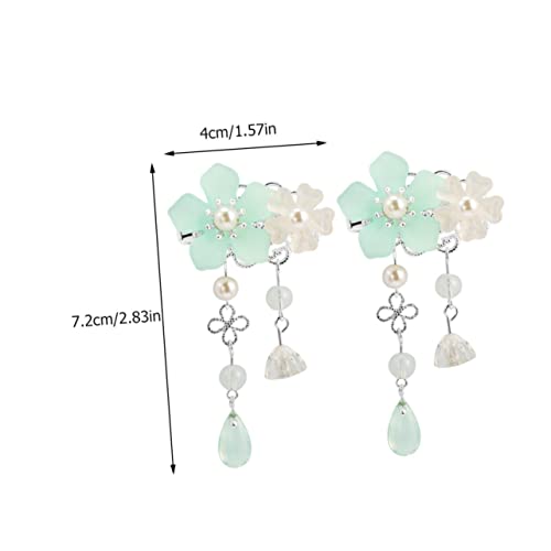 FONDOTIN 2 Paare Chinesische Antike Haarspangen Blumenform Haarklammern für Mädchen Langlebige Haarschmuck Clips Komfortabel und Dekorativ Geeignet für Traditionelle Anlässe von FONDOTIN