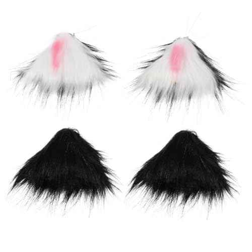 FONDOTIN 2 Paare Cosplay Katzenohren Haarclips Simulation Weich und Langlebig Leichte Haarklammern für Mädchen und Frauen Accessoire für Kostümfest und Con von FONDOTIN
