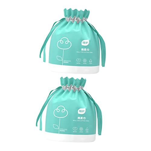 FONDOTIN 2 Rollen Einweg Gesichtstücher Nasse Trockene Make up Entferner Handtücher 40 Blatt Pro Rolle Hautfreundlich Biologisch Abbaubar Für Kosmetik Reinigung von FONDOTIN
