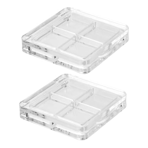 FONDOTIN 2 STÜCK Leere Lidschatten Palette Transparent Fach DIY Lidschattenbehälter Kosmetik Aufbewahrung Make Up Organizer für Frauen Mädchen von FONDOTIN