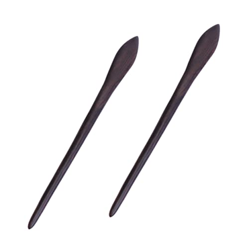 FONDOTIN 2 STÜCK Vintage Haarschmuck Schwarzes Sandelholz Haarnadeln Retro Stil Haarschmuck für Frauen und Mädchen Traditionelle Handgefertigte Haarnadeln für Hochzeiten und Alltag von FONDOTIN