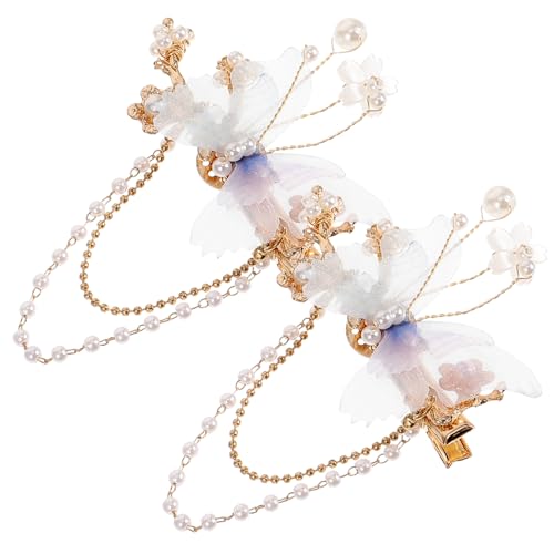 FONDOTIN 2 Stck Schmetterling Haarspangen Damen Haarklammern aus Langlebigem Material Dekorative Butterfly Hair Clips für Mädchen Party Alltags haarschmuck Modisch und Farbbeständig von FONDOTIN
