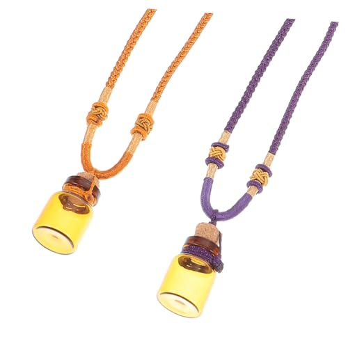 FONDOTIN 2 Stück Ätherisches Öl Flaschen Anhänger Halskette Leere Braune Duftfläschchen Dekorative Parfümflasche Halsketten für Damen Accessoire für Alltag und Festlichkeiten FONDOTIN 2 Stück Ätherisches Öl Flaschen Anhänger Halskette Leere Braune Duftfläschchen Dekorative Parfümflasche Halsketten für Damen Accessoire für Alltag und Festlichkeiten von FONDOTIN