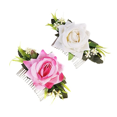 FONDOTIN 2 Stück Braut Haarschmuck Teiliges Haarkämme mit Zarten Blüten Leichter Hochzeitsschmuck für Damen Party und Braut Accessoire Praktische und Langlebige Kopfbedeckung von FONDOTIN
