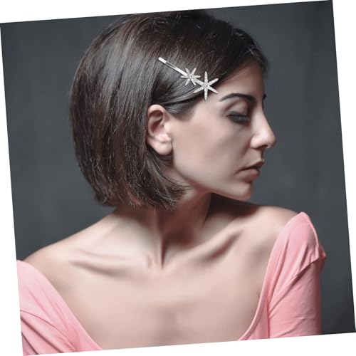 FONDOTIN 2 Stück Damen Haarklammern Stern Strass Haarschmuck aus Legierung Glänzende Haarspangen für Hochzeit Party Festliche Anlässe Silberfarbene Sternen barrette Accessoires FONDOTIN 2 Stück Damen Haarklammern Stern Strass Haarschmuck aus Legierung Glänzende Haarspangen für Hochzeit Party Festliche Anlässe Silberfarbene Sternen barrette Accessoires von FONDOTIN
