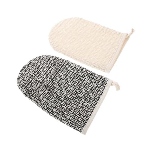 FONDOTIN 2 Stück Doppelseitige Peeling Badehandschuhe Natürliche Sisal Handschuhe für Körperreinigung Sanfte Massage und Gründliche Hautpflege für Damen und Herren FONDOTIN 2 Stück Doppelseitige Peeling Badehandschuhe Natürliche Sisal Handschuhe für Körperreinigung Sanfte Massage und Gründliche Hautpflege für Damen und Herren von FONDOTIN