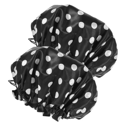 FONDOTIN 2 Stück Duschhaube für Damen Wiederverwendbare Elastische Badekappen Atmungsaktive Satin Duschhauben für Lange und Lockige Haare für Dusche Sauna und Makeup FONDOTIN 2 Stück Duschhaube für Damen Wiederverwendbare Elastische Badekappen Atmungsaktive Satin Duschhauben für Lange und Lockige Haare für Dusche Sauna und Makeup von FONDOTIN
