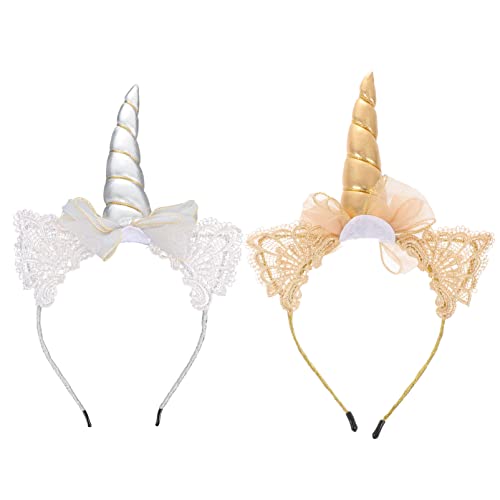 FONDOTIN 2 Stück Einhorn Haarreif Dekoratives Kinderhaarband Bezaubernder Kopfschmuck für Party Cosplay und Geburtstagsfeiern Haaraccessoire FONDOTIN 2 Stück Einhorn Haarreif Dekoratives Kinderhaarband Bezaubernder Kopfschmuck für Party Cosplay und Geburtstagsfeiern Haaraccessoire von FONDOTIN