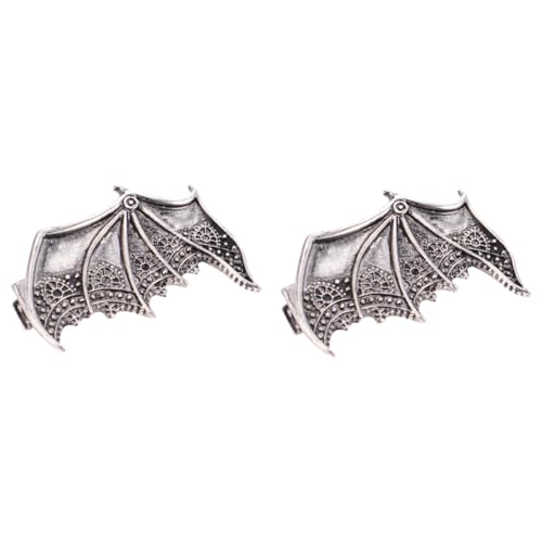 FONDOTIN 2 Stück Halloween Haarschmuck Fledermausflügel Haarnadeln aus Robustem Legierungsmetall Kratzfest für Damen Auffällige Teufelsflügel Form für Party und Cosplay von FONDOTIN