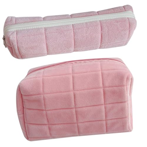 FONDOTIN 2 Stück Kosmetiktasche Großes Fassungsvermögen Weiche Schminktasche für Mädchen Makeup Organizer Leichte Make Up Tasche mit Reißverschluss Multifunktionale Kosmetik von FONDOTIN