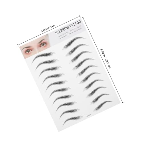 FONDOTIN 2 Stück Künstliche Augenbrauen Transfer Sticker Natürliche Haaroptik Einfaches Auftragen Temporäre Augenbrauenhilfe für Männer und Frauen Schwarz Schnell Hautfreundlich FONDOTIN 2 Stück Künstliche Augenbrauen Transfer Sticker Natürliche Haaroptik Einfaches Auftragen Temporäre Augenbrauenhilfe für Männer und Frauen Schwarz Schnell Hautfreundlich von FONDOTIN