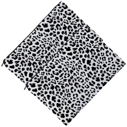 FONDOTIN 2 Stück Leopard Print Kosmetiktasche Reise Make up Tasche mit Reißverschluss Strapazierfähige Schminktasche für Damen und Mädchen Leicht und Praktisch für Camping und Alltag von FONDOTIN