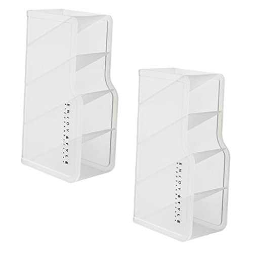 FONDOTIN 2 Stück Lippenstift Organizer Weiß Kompakter Lippenstifthalter aus Robustem Material Kratzfestes Make up Display Regal für Kosmetikaufbewahrung Schminktisch Platzsparend und von FONDOTIN