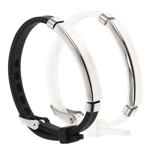 FONDOTIN 2 Stück Lost Silikonarmband mit Selbstbedruckung Verstellbar Leuchtend Robust für Festival Party Kindergeburtstag und Alltagsgebrauch von FONDOTIN