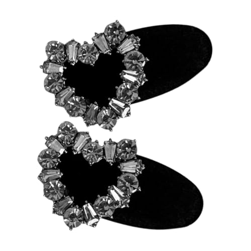 FONDOTIN 2 Stück Mini Haarklammern Herzform Glitzernde Leichte Haarschmuck-accessoires für Frauen Mädchen Kleine Langlebige Haarspangen für Hochzeiten und Alltag von FONDOTIN