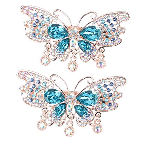 FONDOTIN 2 Stück Mode Frühlings Haarklammern Schmetterling Automatische Haarspangen für Damen Accessoires für Partys und Alltag Glitzernde Kristallverzierung FONDOTIN 2 Stück Mode Frühlings Haarklammern Schmetterling Automatische Haarspangen für Damen Accessoires für Partys und Alltag Glitzernde Kristallverzierung von FONDOTIN