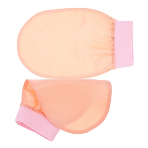 FONDOTIN 2 Stück Peeling Handschuhe für Mädchen Exfolierende Dusch Mittens aus Hautfreundlichem Kunstfaser Material für Sanfte Hautreinigung im Bad für Zuhause und Unterwegs von FONDOTIN