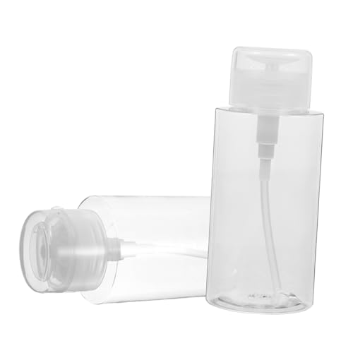 FONDOTIN 2 Stück Pet Pressflaschen Transparent Langlebige Auslaufsichere Nail Polish Remover Pumpspender Praktische Quetschflasche für Nagellackentferner Kosmetik Reise und Alltag von FONDOTIN