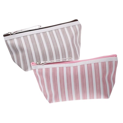 FONDOTIN 2 Stück Praktische Kosmetiktasche mit Reißverschluss Leichte Kompakte Reise Toiletry Bag für Damen Tragbare Make Up Aufbewahrung Geeignet für Outdoor und Reisebegleiter Essentials von FONDOTIN