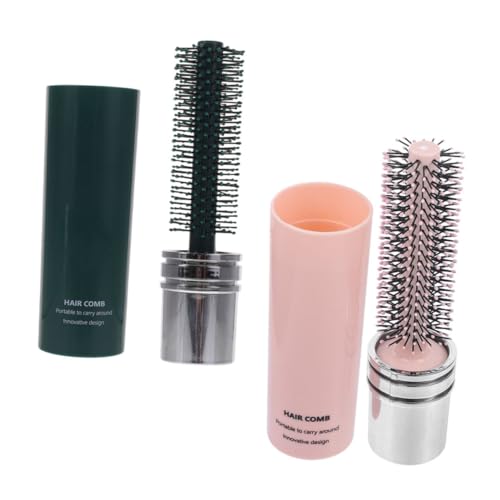 FONDOTIN 2 Stück Reise rundbürste Kompakt Robust für Frauen und Männer Faltbare Stylingbürste zum Trocknen und Locken Sanfte Runde Haarbürste für Nasses und Trockenes Haar Leicht von FONDOTIN
