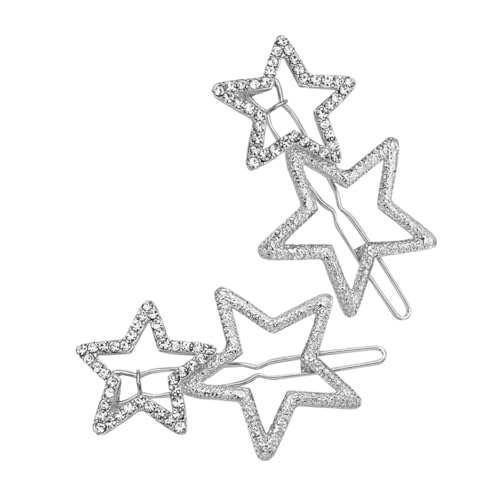 FONDOTIN 2 Stück Strass Stern Haarklammern Dekorative Haarnadeln aus Langlebiger Zinklegierung Glitzernde Haarspangen für Damen Vielseitiges Stylingzubehör für Alltag Party Hochzeit FONDOTIN 2 Stück Strass Stern Haarklammern Dekorative Haarnadeln aus Langlebiger Zinklegierung Glitzernde Haarspangen für Damen Vielseitiges Stylingzubehör für Alltag Party Hochzeit von FONDOTIN