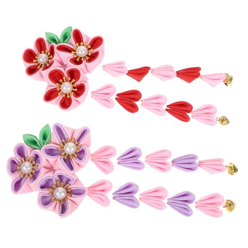 FONDOTIN 2 Stück Teiliges Chinesische Haarnadeln mit Orientalischer Kirschblüten quaste Haarschmuck für Mädchen Eleganter Haarclip für Alltag Party und Festlichkeiten Sichere Klemmung von FONDOTIN
