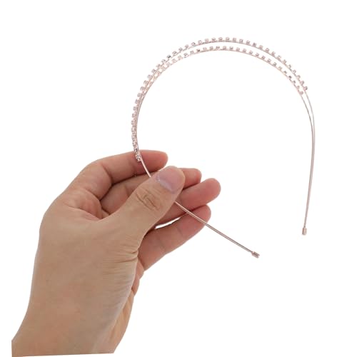 FONDOTIN 2 Stück Teiliges Elegantes Strass Haarband Damen Modischer Haarreif mit Funkelnden Kristallen in Roségold und Silber Leichtes Haarschmuck Party und Alltag Komfortabel und von FONDOTIN